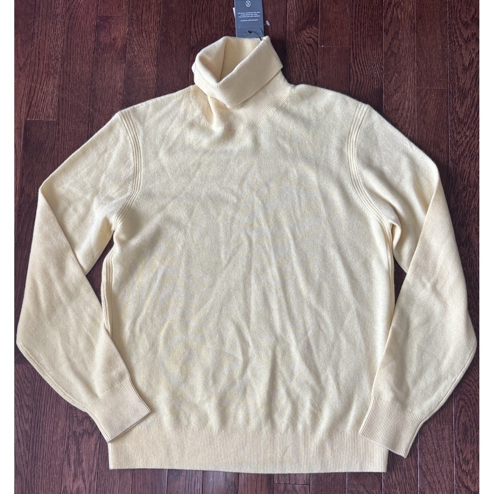 Todd Snyder Yellow Cashmere‎ Turtleneck Sweater Men's Medium NWT